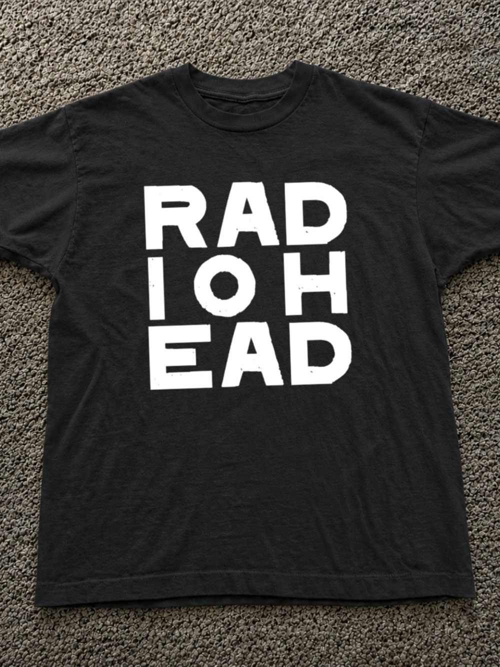 Gildan Black Tee with White RAD IO HEAD Block Graphic